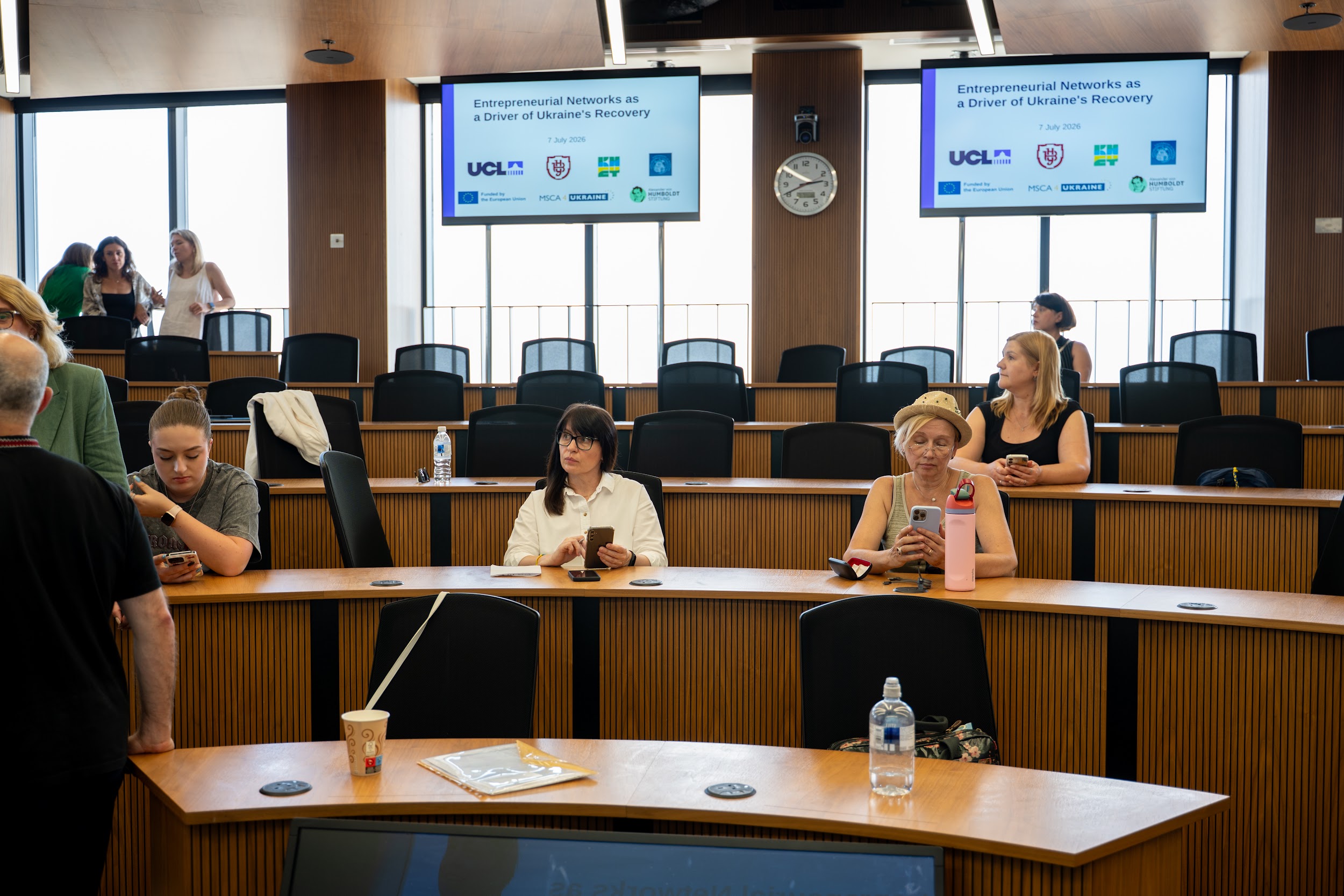 Participants at the "Entrepreneurial Networks as a Driver of Ukraine's Recovery" event at UC